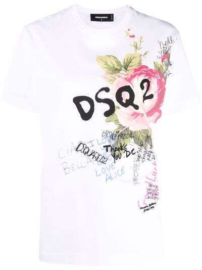 Dsquared2 футболка с короткими рукавами и цветочным принтом