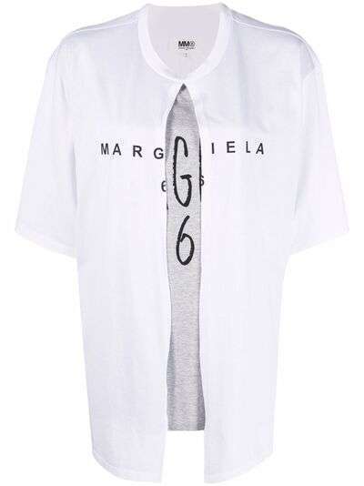 MM6 Maison Margiela футболка с разрезом