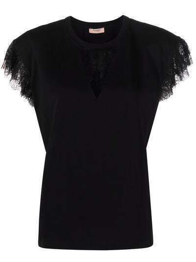 TWINSET lace-panel top