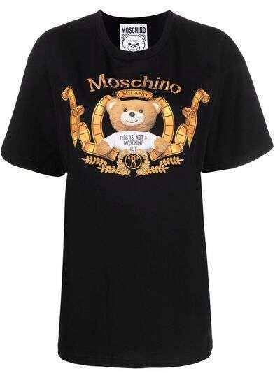 Moschino футболка из органического хлопка с принтом Teddy Bear
