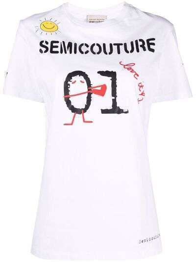 Semicouture футболка с логотипом