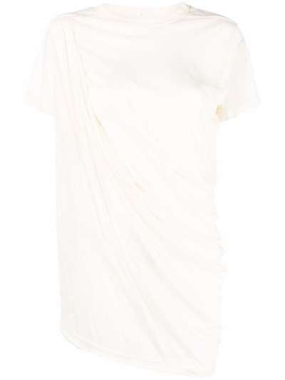 Rick Owens cotton draped-detail T-shirt