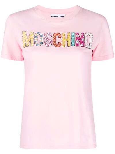 Moschino футболка с пайетками