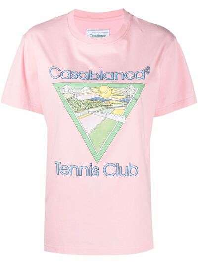 Casablanca футболка Tennis Club с графичным принтом