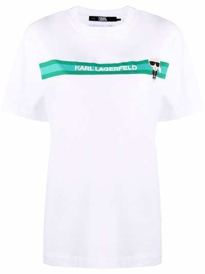 Karl Lagerfeld футболка Ikonik с монограммой