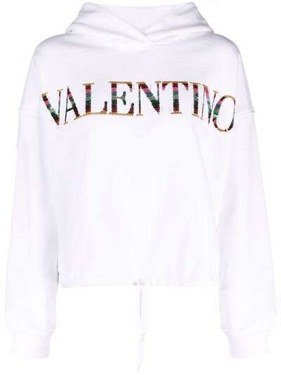 Valentino худи с кулиской и логотипом