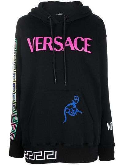 Versace худи с длинными рукавами и логотипом