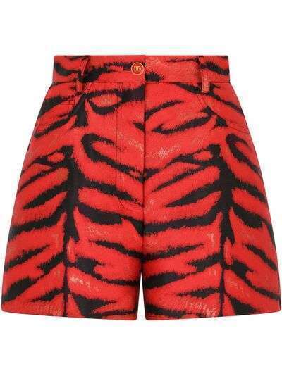 Dolce & Gabbana metallic zebra-print shorts