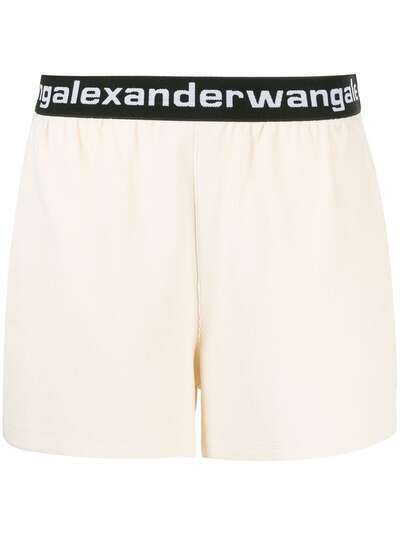 Alexander Wang вельветовые шорты с логотипом