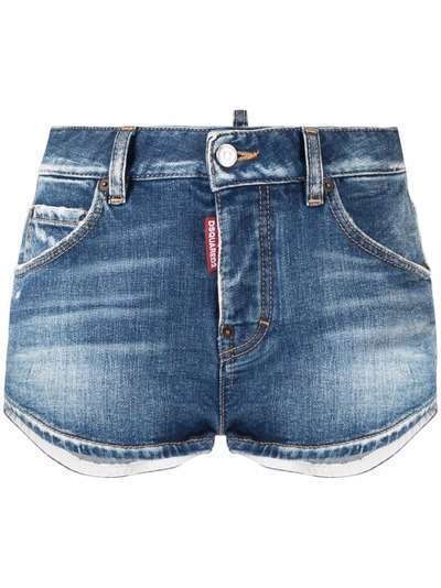 Dsquared2 джинсовая мини-юбка с закругленным подолом