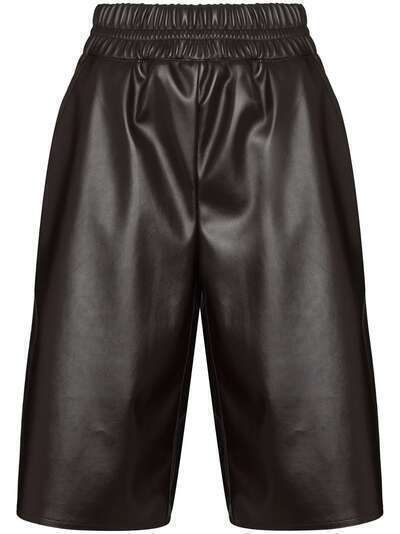 Low Classic artificial leather Bermuda shorts