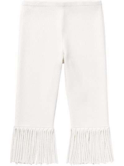 Proenza Schouler Textured Knit Fringe Shorts