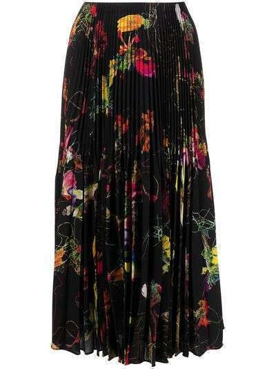 Jason Wu Collection плиссированная юбка миди с цветочным принтом