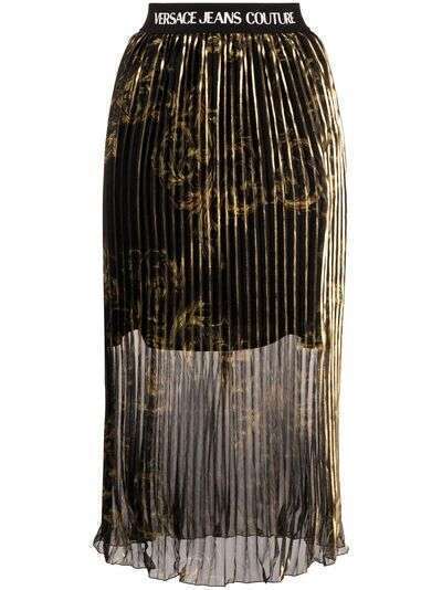 Versace Jeans Couture плиссированная юбка с принтом Regalia Baroque