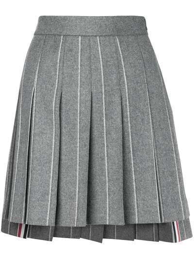 Thom Browne фланелевая юбка мини в полоску