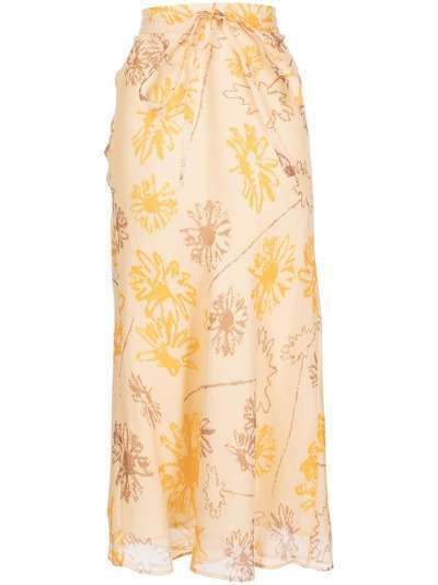 Lee Mathews шифоновая юбка с цветочным принтом