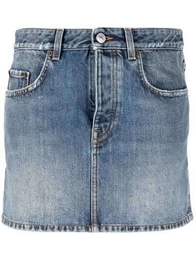 Balenciaga low-rise denim miniskirt