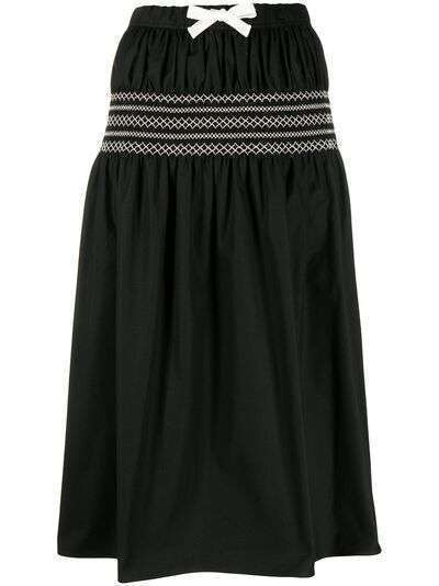 Sofie D'hoore smocked panel drawstring skirt