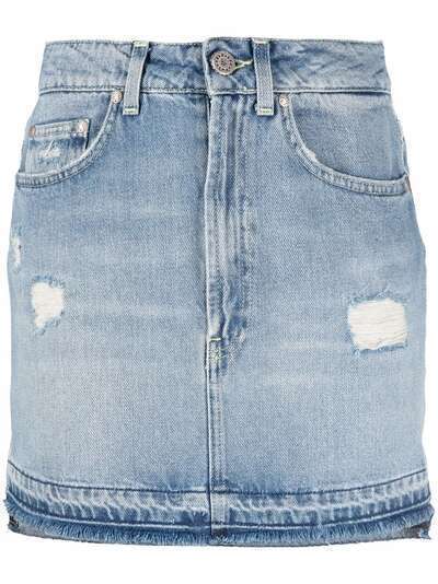 DONDUP джинсовая юбка с эффектом потертости