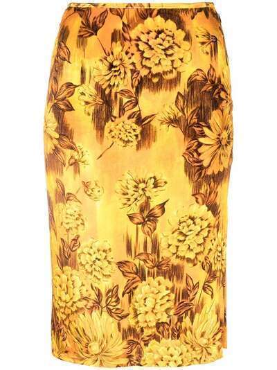 Kwaidan Editions юбка с цветочным принтом