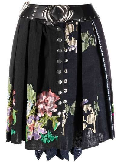 Chopova Lowena юбка с цветочной вышивкой