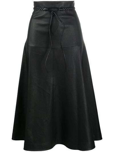 Valentino юбка А-силуэта с плетеным поясом