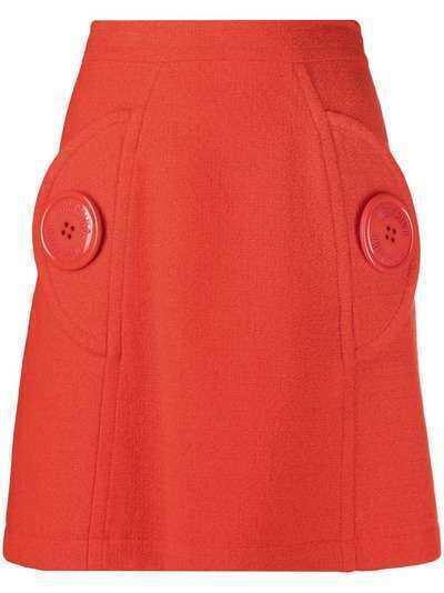 Moschino юбка А-силуэта с карманами