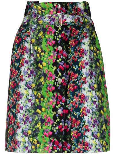 Kenzo юбка А-силуэта с абстрактным цветочным принтом