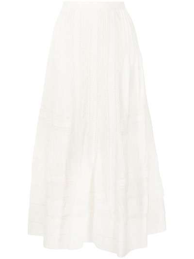 Polo Ralph Lauren юбка миди с кружевом