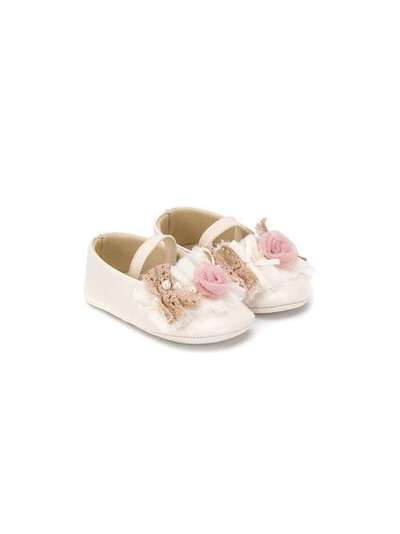 BabyWalker flower-embellished ballerina shoes 1514