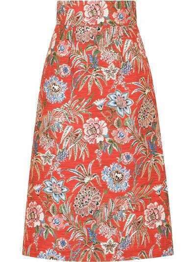 Dolce & Gabbana жаккардовая юбка с завышенной талией