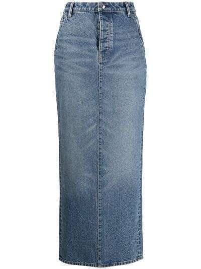 Alexander Wang джинсовая юбка с разрезом
