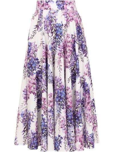 Dolce & Gabbana юбка с завышенной талией и цветочным принтом