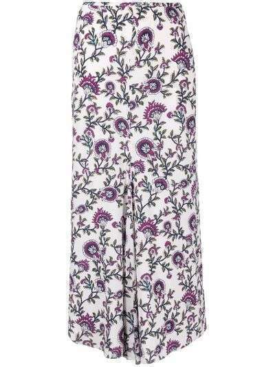 Isabel Marant юбка с завышенной талией и цветочным принтом