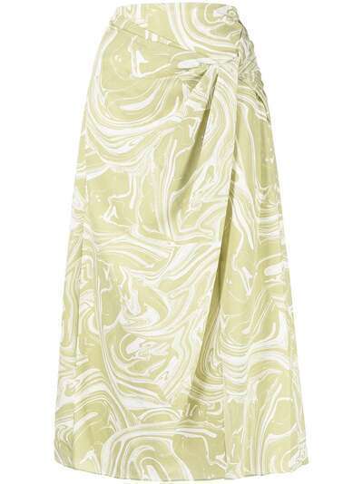 Jonathan Simkhai юбка миди с абстрактным принтом
