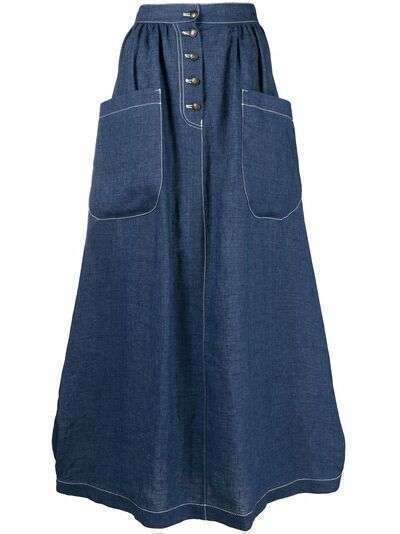 Emporio Armani джинсовая юбка с завышенной талией