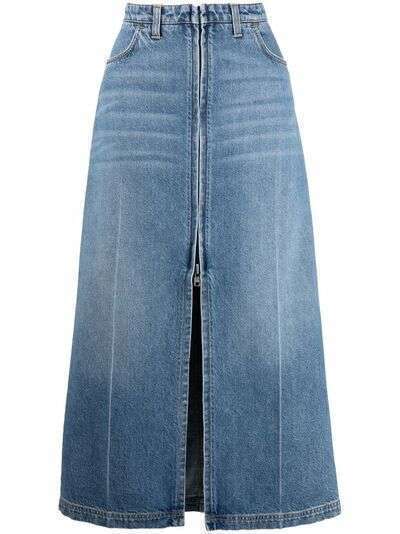 Philosophy Di Lorenzo Serafini high-waisted mid-length denim skirt