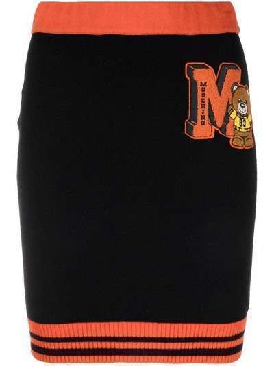 Moschino юбка мини с нашивкой Teddy Bear