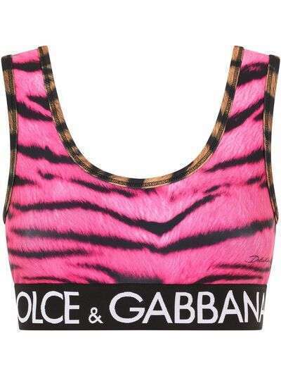 Dolce & Gabbana zebra-print sleeveless tank top