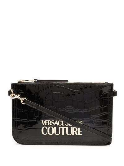 Versace Jeans Couture сумка с тиснением под крокодила и логотипом