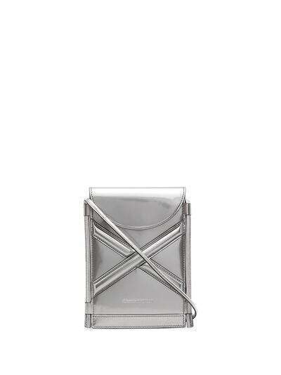 Alexander McQueen мини-сумка с эффектом металлик и логотипом