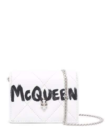 Alexander McQueen стеганая сумка на плечо с логотипом