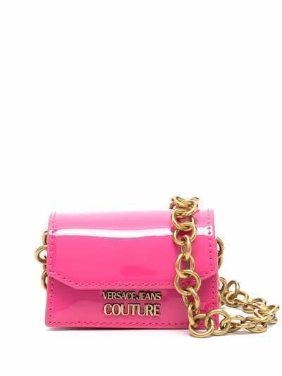 Versace Jeans Couture мини-сумка через плечо с подвеской-логотипом