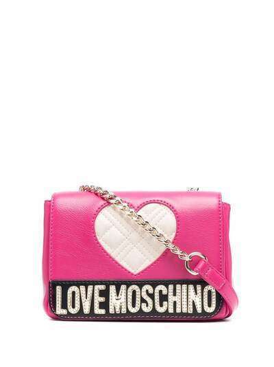 Love Moschino стеганая сумка через плечо Love Heart