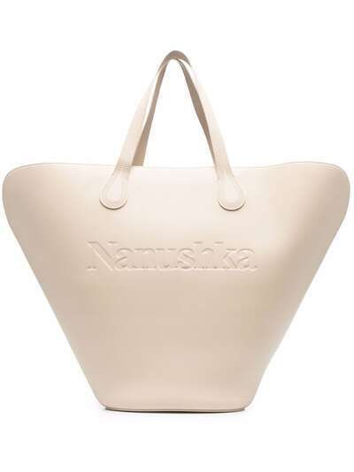 Nanushka сумка-ведро с тисненым логотипом