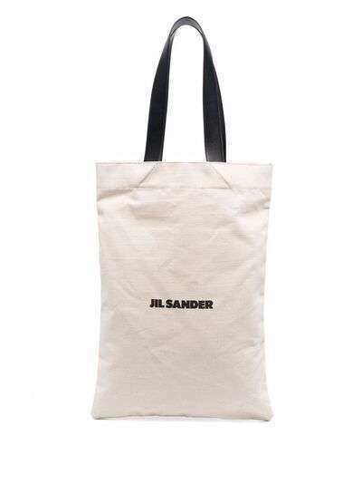 Jil Sander большая сумка-тоут с логотипом
