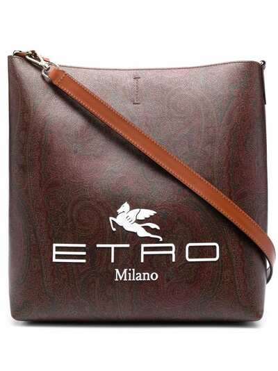 ETRO сумка-тоут с принтом пейсли и логотипом