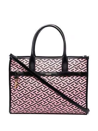 Versace La Greca leather tote bag