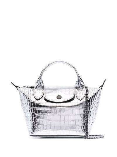 Longchamp сумка-тоут Le Pliage с тиснением под крокодила