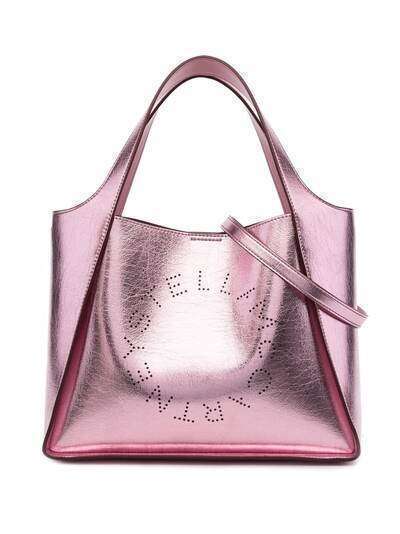 Stella McCartney сумка-тоут Stella Logo с эффектом металлик